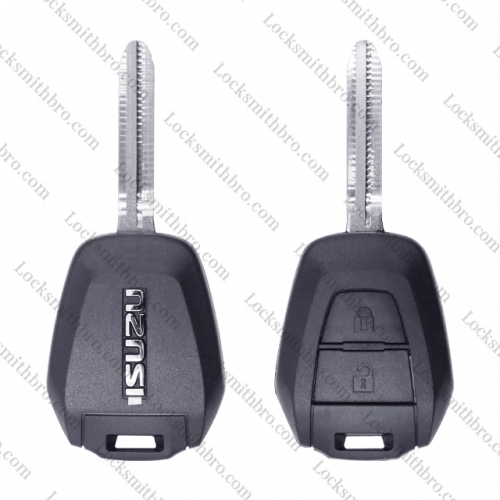 2 Buttons For Isuzu D-Max FOB Ignition Smart Remote Car Key Shell Case Caver With TOY43 Blade Replacement