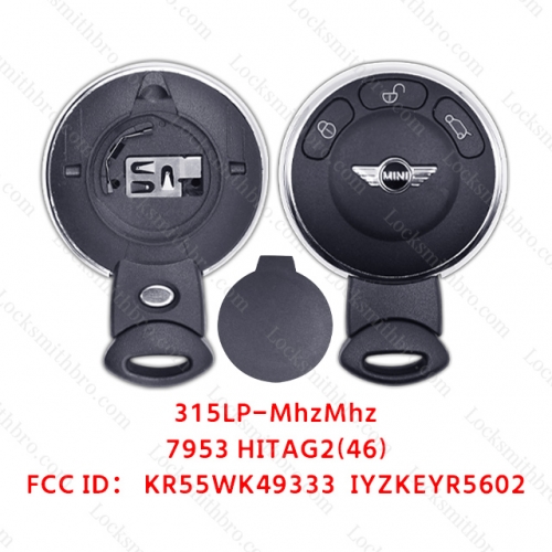 LockSmithbro 315LP-Mhz with logo 7953&HITAG2(46)Chip BMW Mini remote key