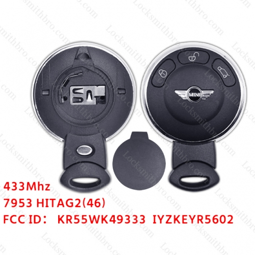 LockSmithbro 433mhz with logo 7953&HITAG2(46)Chip BMW Mini remote key