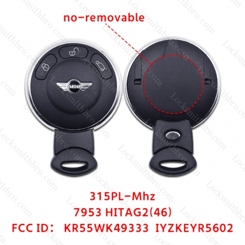 LockSmithbro No logo 315LP-Mhz 7953&HITAG2(46)Chip BMW Mini remote control