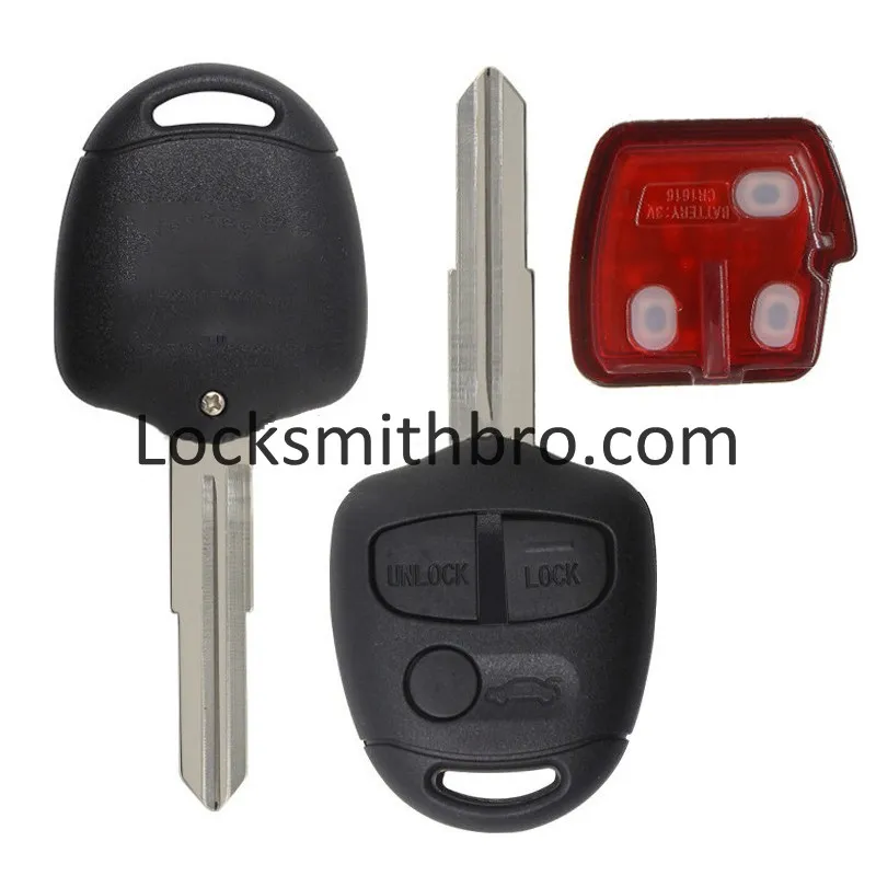 LockSmithbro 3 Button 315MHZ ID46 Left Blade ForMitsubishi Remote Key No Logo