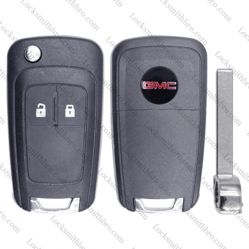 2 Button GMC Folding Flip Remote Key Shell