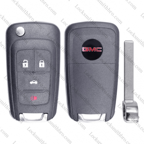 4 Button GMC Folding Flip Remote Key Shell