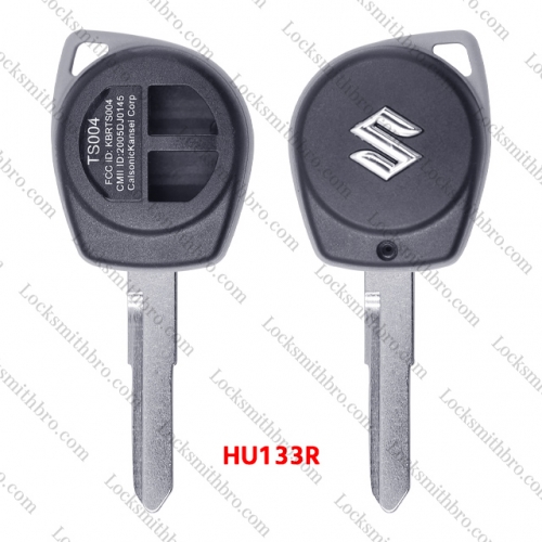 LockSmithbro ON Button Part HU133R blade With Logo 2 Button Suzuk Remote Key Shell Case