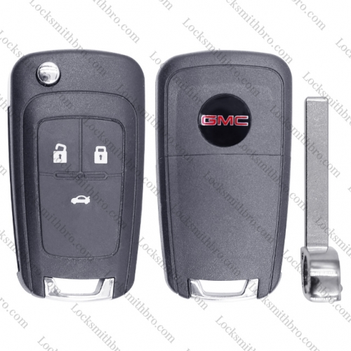 3 Button GMC Folding Flip Remote Key Shell