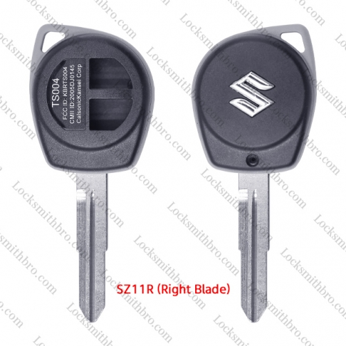 LockSmithbro ON Button Part Right blade With Logo 2 Button Suzuk Remote Key Shell Case