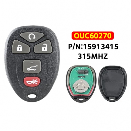 OUC60270 5 Buttons Smart Car Key for GMC Acadia Savana S.ierra Yukon XL 1500 2007-2014 Car Remote Key Fob 315mhz