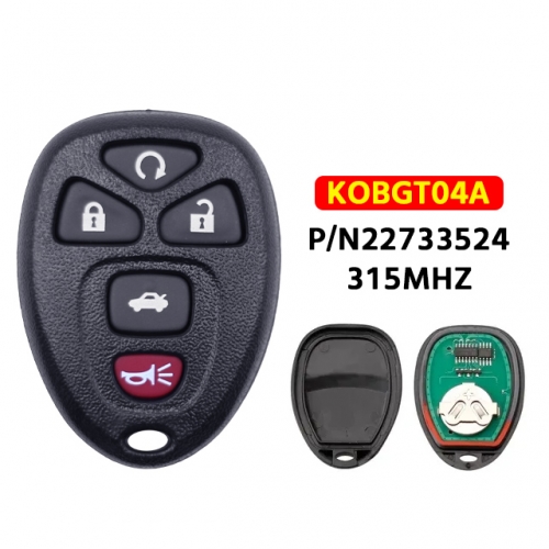 KOBGT04A for Chevrolet Key 5 Buttons 315 Mhz Car Remote Key For Chevrolet Buick Cobalt LaCrosse Aura Smart Car Key