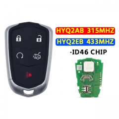 HYQ2AB/HYQ2EB For Cadilac Key 315/433Mhz ID46chip  Remote Key Car for Cadilac ATS CTS SRX XTS Escalade 2014 2015 2016 2017 Car Keys