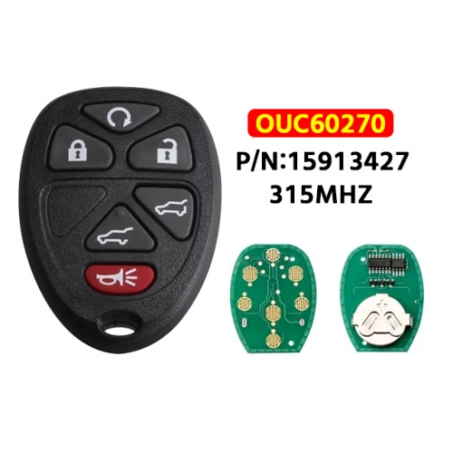 OUC60270 6Buttons Keyless Entry Remote Key For Chevrolet Tahoe Traverse GMC Yukon 2007-2014