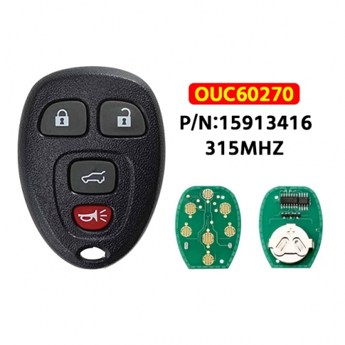 OUC60270 4buttons New Replacement Keyless Entry Remote Key Fob Clicker for OUC60270 15913416 For Chevrolet 2007-2014 Car keys