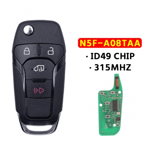 N5F-A08TAA Remote Key Fob for Ford Transit 2019 2020 Transit Connect 2020 2021 2022 164-R8236 164-R8281 315MHz 5938098 (With Logo)