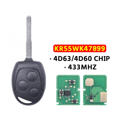 Ford Key 433Mhz 4D63/4D60 Chip Car Remote Key for Ford Focus Fiesta Fusion C-Max For Mondeo Galaxy C-Max S-Max 3BUT