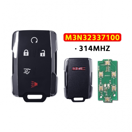 4+1buttons 315Mhz Remote Car Key M3N32337100 For GMC Canyon Sierr.a Yukon 2014-2019