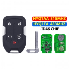 5 Button Smart Key 315/433Mhz ID46 Chip 2018-2020 GMC Terrain HYQ1AA/HYQ1EA