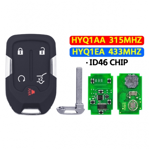 5 Button Smart Key 315/433Mhz 2018-2020 GMC Terrain HYQ1AA/HYQ1EA