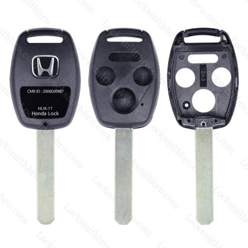 LockSmithbro 4 Button With Panic Honda Remote Shell No Button Part Without Chip Place With Logo