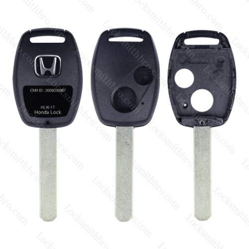 LockSmithbro 2 Button Honda Remote Shell No Button Part Without Chip Place With Logo