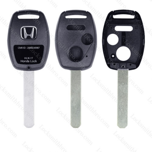 LockSmithbro 3 Button With Panic Honda Remote Shell No Button Part Without Chip Place With Logo