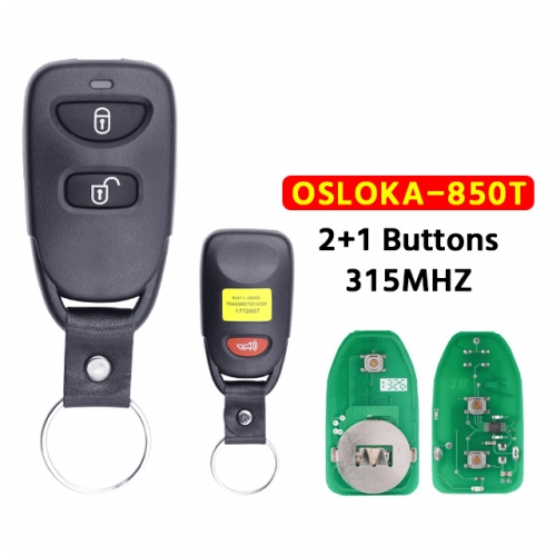 2+1 Buttons 315Mhz FCC ID:OSLOKA-850T for T-Hyundai Tucson Santa Fe 2006 2007 2008 2009 2010 2011,