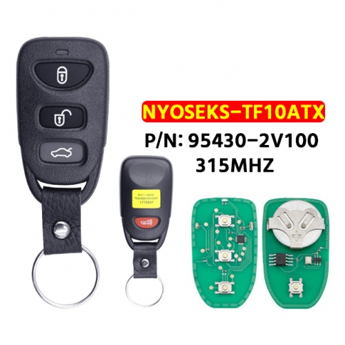 3+1Button Remote Key 315MHz  FCC ID: NYOSEKS-TF10ATX for T-Hyundai Veloster 2012 2013 2014 2015 2016 2017 P/N: 95430-2V100