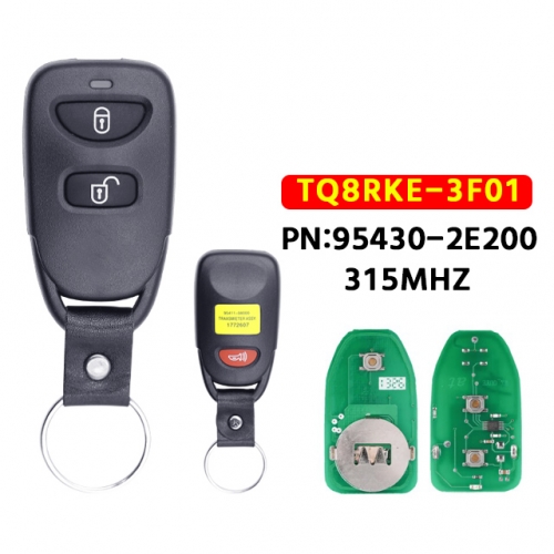 2+1Button Keyless Entry Remote 315Mhz FCC: TQ8RKE-3F01 For T-Hyundai Accent 2011-2014  PN: 95430-2E200