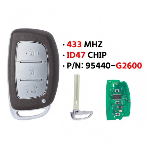 3Button T-Hyundai Ioniq remote control smart card 4 keys 434MHZ 47 chips 95440-G2600