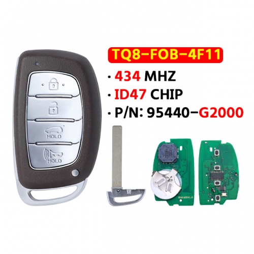 4Button T-Hyundai Ioniq remote control smart card 4 keys 434MHZ 47 chips 95440-G2000/G2010