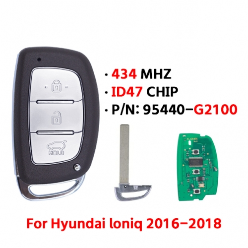 3Button H-yundai Ioniq remote control smart card 434MHZ 47 chips 95440-G2100