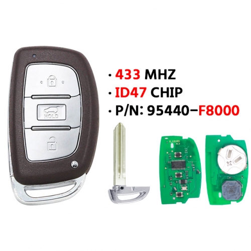 H-yundai 3-Button Smart Key 95440-F8000 433MHz ID47