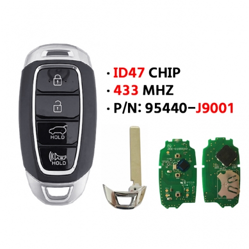 H-yundai Kona 2020 4-button smart key 433MHz 95440-J9001 47 chips