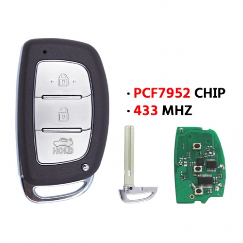 For modern VERNA ELANTRA I30 3-button smart key chips: PCF7952 433MHZ