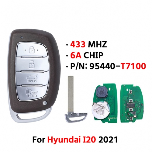 H-yundai original 4-button smart key 433 MHz FCCID: 95440-T7100 6Achip(OEM)