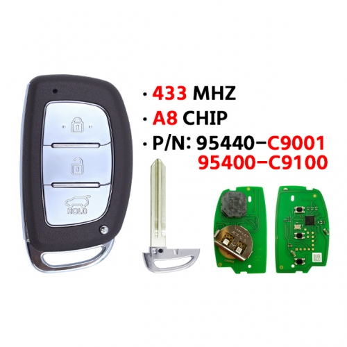 H-yundai 3 button smart key 95440-C9001 95440-C9100 433Mhz 8A