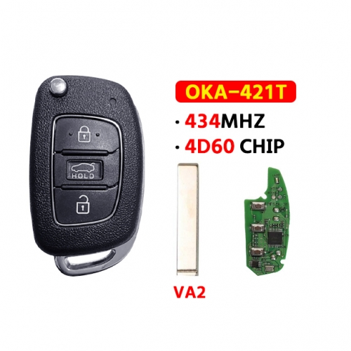 H-yundai original 3 button smart key OKA-421T 433Mhz 4D60(OEM)