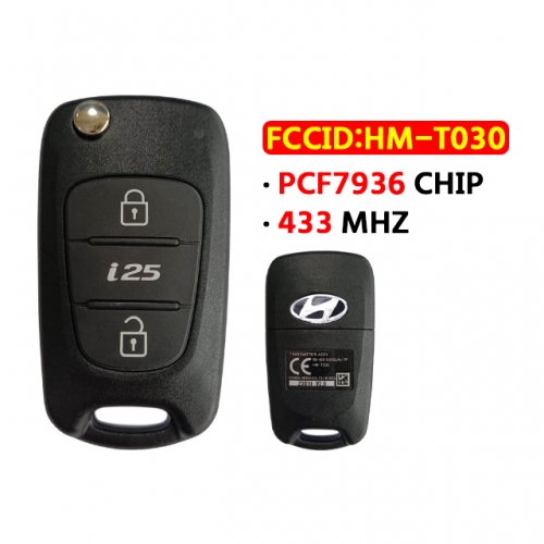 H-yundai I25 original 2-button smart key HM-T030 PCF7936, 433MHz