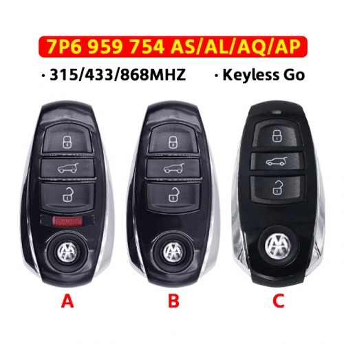 315/433/868 frequency PFC7945 chip for T-Volkswagen 3+1 key full smart car key