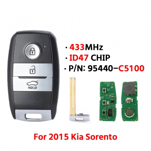 3 buttons P/N:95440-C5100  433MHZ For 2015 Kia Sorento remote control smart card