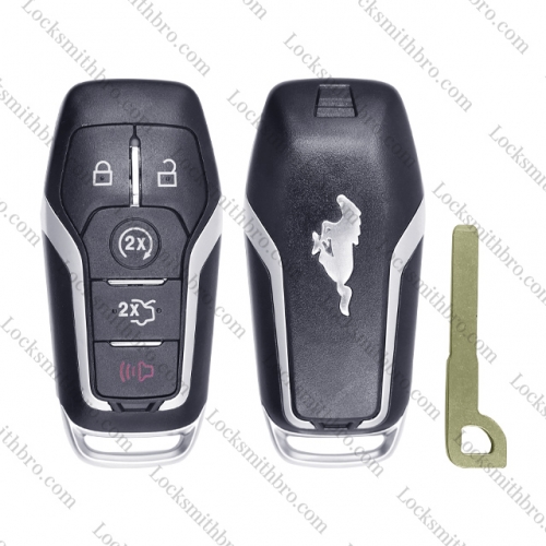 5button Mustang smart key shell with logo