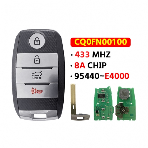 4 Button P/N:95440-E4000 433MHZ FCC:CQ0FN00100 8A CHIP For Kia Smart Key