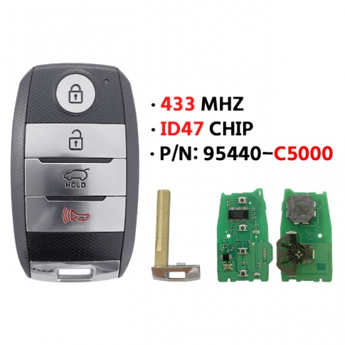 3 Button PN:95440-C5000 433MHz ID47 CHIP For 2015 Kia Sorento remote control smart card