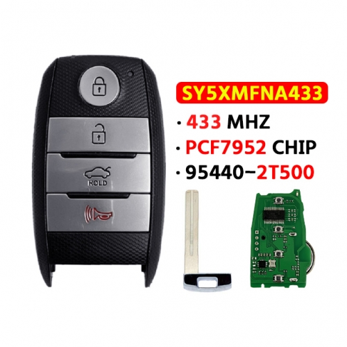 4 Button P/N:95440-2T500 433MHZ PCF7952 CHIP FCC:SY5XMFNA433 For Kia Smart Key