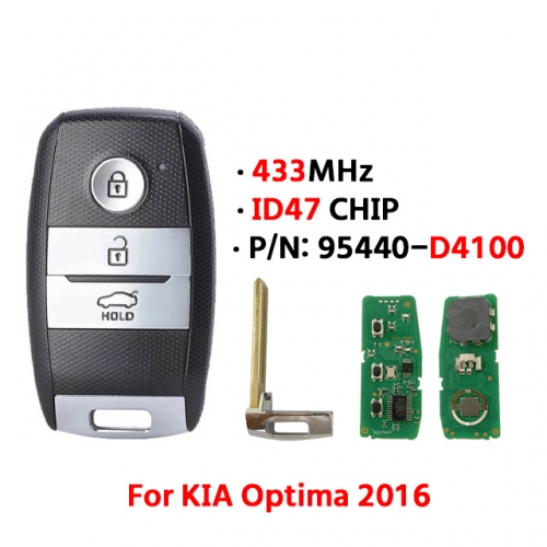 4 buttons for 2016 Kia Optima remote control smart card 95440-D4100 434MHz 47 chips