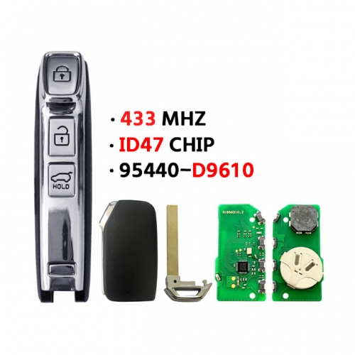 3 Button PN:95440-D9610 433MHz ID47 CHIP For Kia 2019 Smart Key