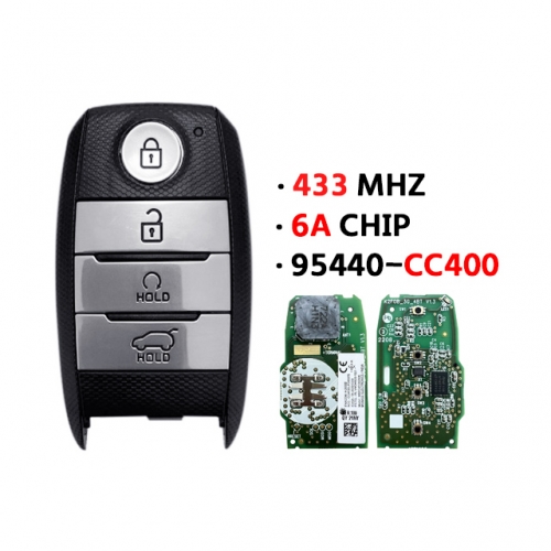 4 Button P/N:95440-CC400 433MHZ 6A CHIP  For Kia Smart Key(OEM)