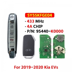 Smart Keyless Go 4 Buttons Remote Key 433MHz 4A Chip for KIA Soul 2019 2020 2021 P/N 95440-K0000 FCC ID:SY5SKFGE04