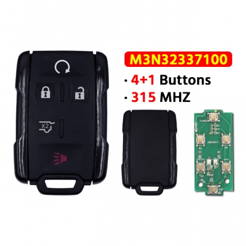 4 Buttons Remote key 315MHz FCC:M3N32337100 for Chevrolet Tahoe Suburban GMC Yukon 2014 2015 2016 2017 2018