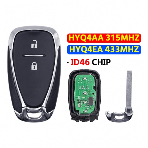 3 Button Remote Car Key ID46 Chip 315/433Mhz For Chevrolet Cruze Spark Camaro Equinox Malibu2017-2018 HYQ4AA/HYQ4EA