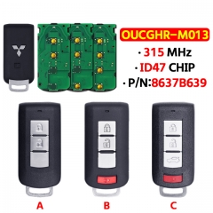 2/3/4Button For 18-22 T-Mitsubishi Eclipse2+1 smart card 315 frequency 47 chip OUCGHR-M013