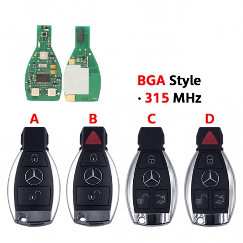 2/2+1/3/3+1Benz 315Mhz remote key For Mercedes Benz after 2000+ NEC&BGA replace NEC Chip